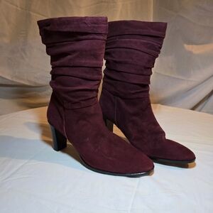 Maroon Suede Worthington Boots